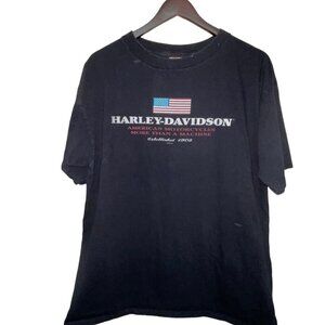 Harley Davidson Motorcycle Grove's Winchester Black Short Sleeve T-Shirt Size XL